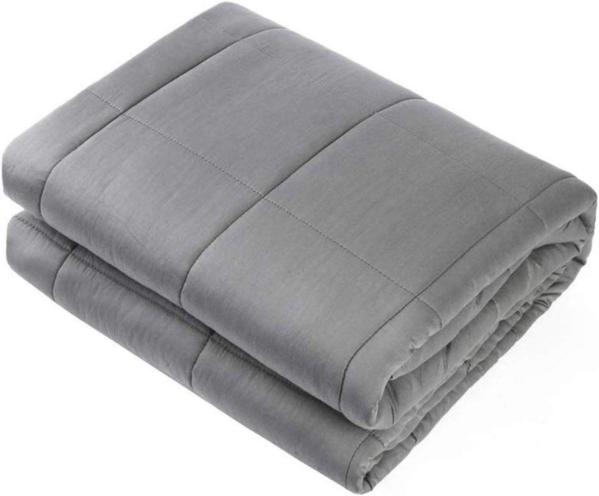 Waowoo Adult Weighted Blanket Queen Size 15lbs 60 x 80 Dark Grey