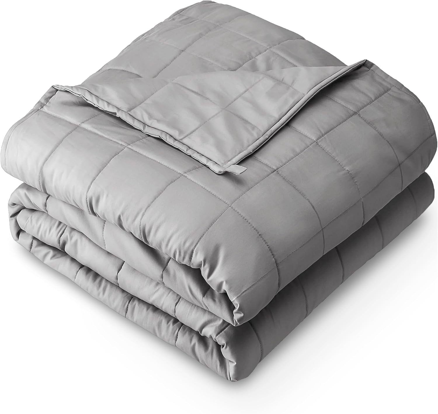 Bare Home Cotton Weighted Blanket (Light Grey, 48"x72" 15lbs)