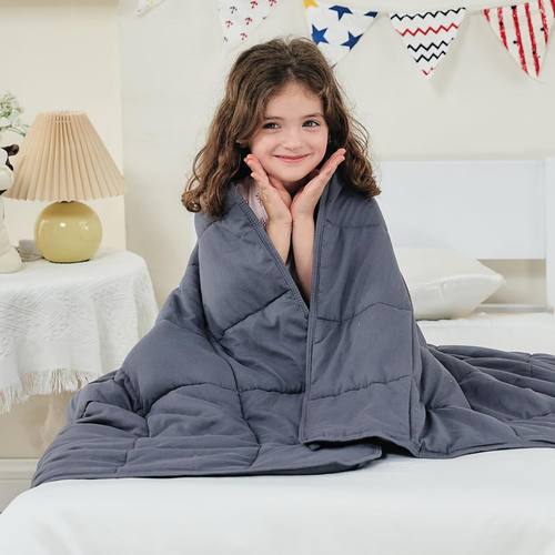 yescool Weighted Throw Blanket 7lbs, 41" x 60", Grey