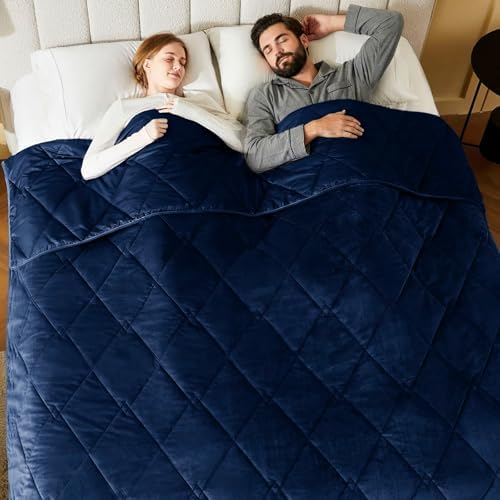 L'AGRATY King Size Weighted Blanket for Adults 20lbs, 88"x104" Cooling